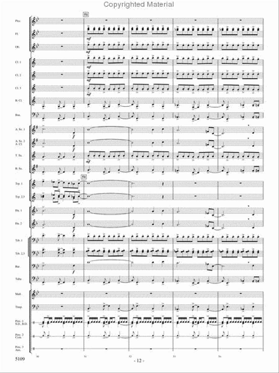 As If On Wings Concert Band scores gallery preview page 11