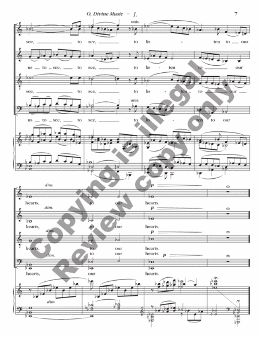 O, Divine Music (Choral Score) 4-Part scores gallery preview page 9
