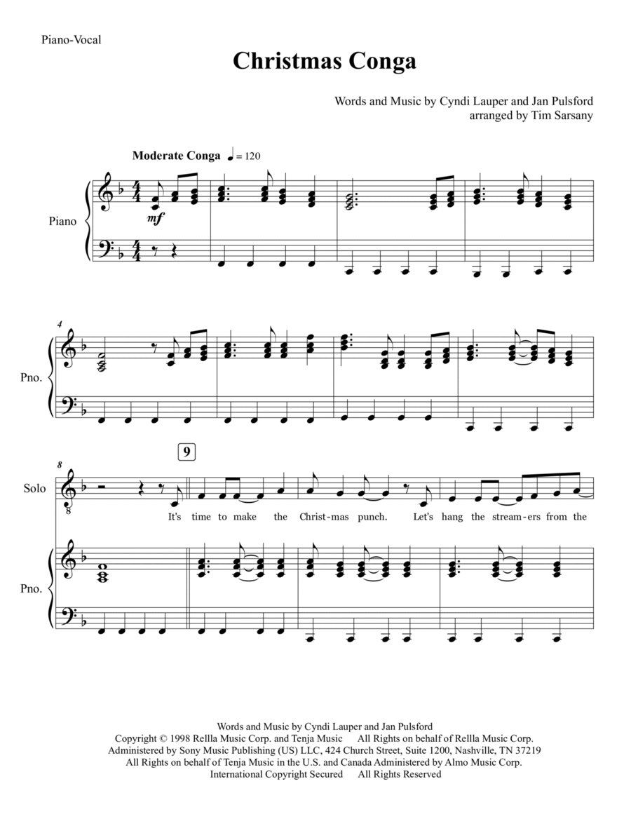 Christmas Conga Christmas Conga TTBB scores gallery preview page 1