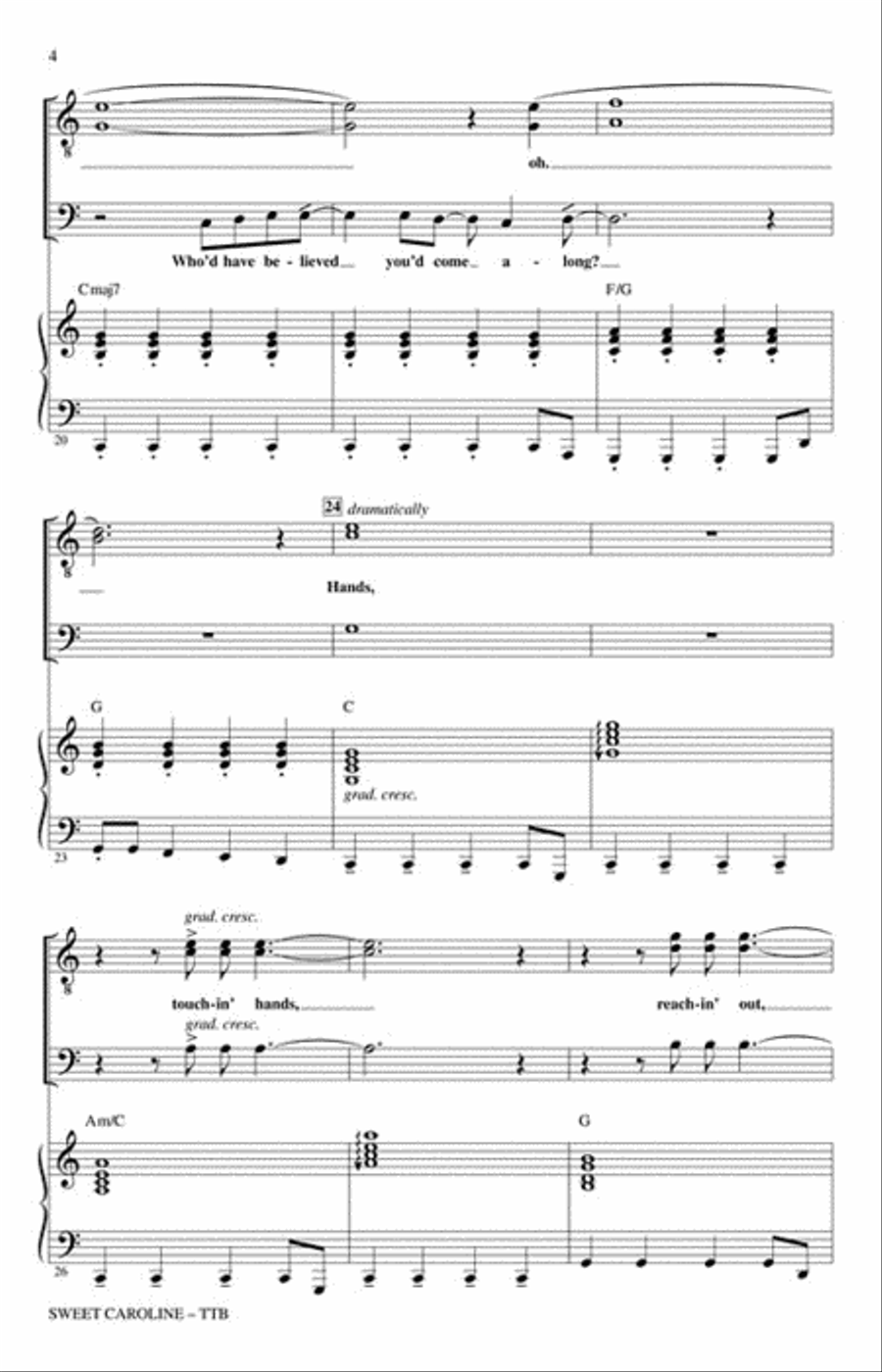 Sweet Caroline TTB scores gallery preview page 2