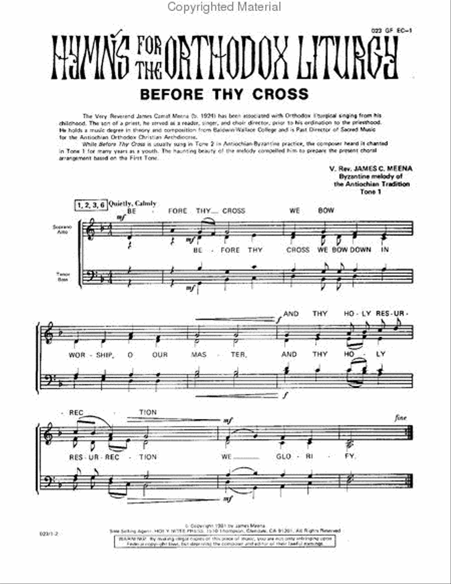 Before Thy Cross 4-Part scores gallery preview page 2
