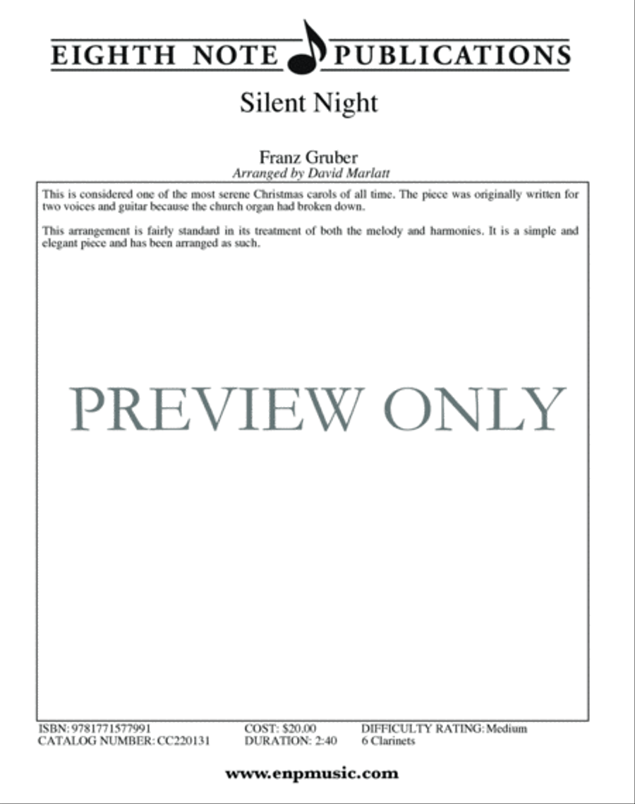 Silent Night Small Ensemble scores gallery preview page 2