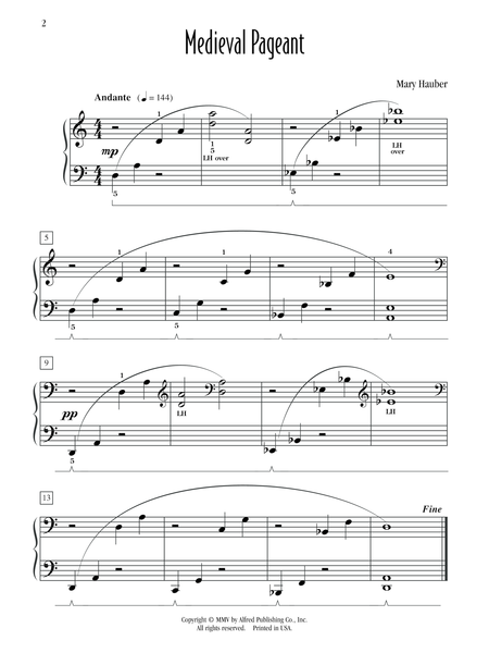 Medieval Pageant Easy Piano - Sheet Music