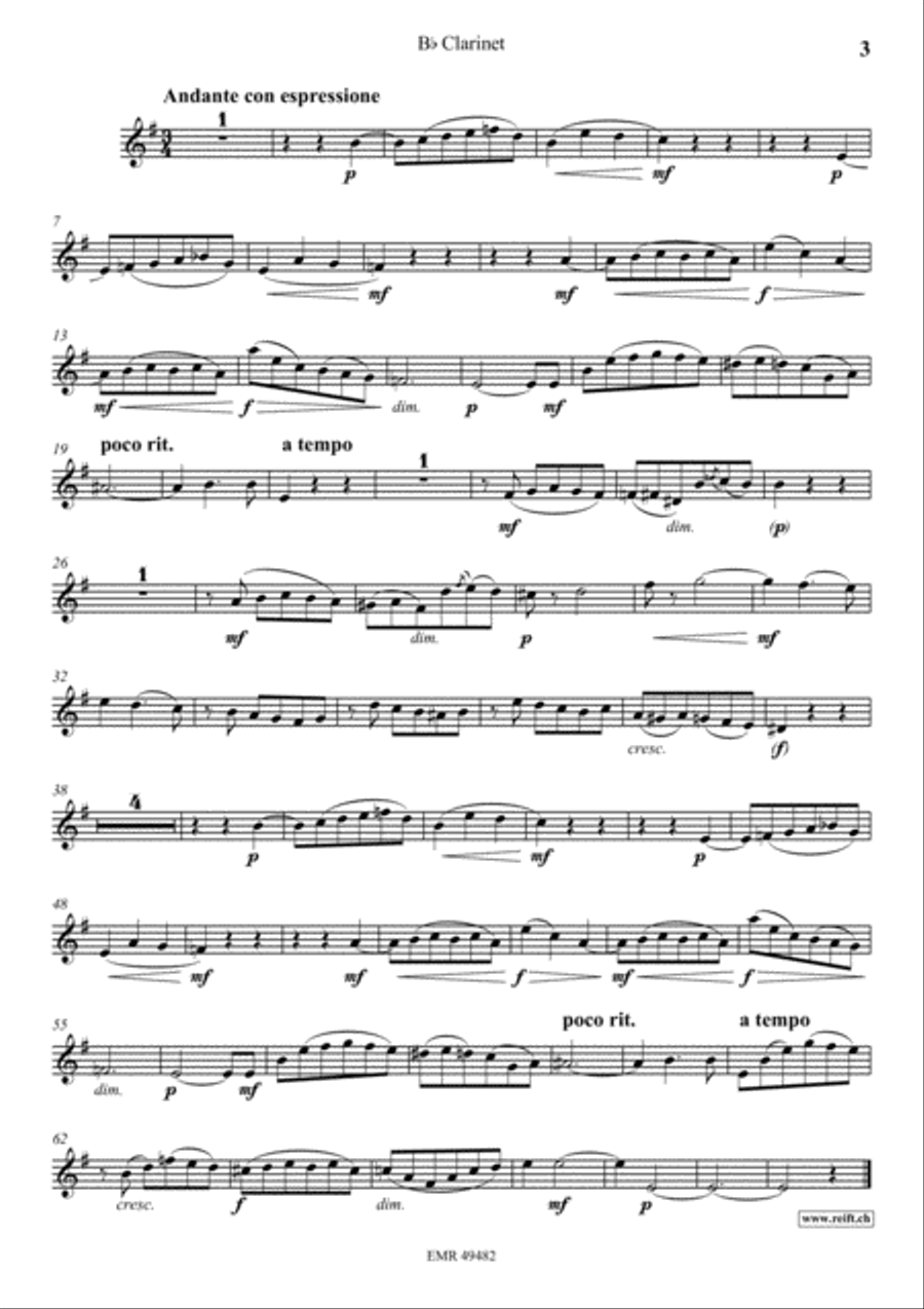 Sonate Clarinet Solo scores gallery preview page 4
