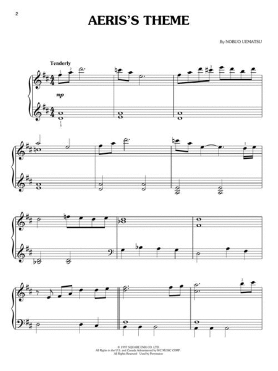 Final Fantasy Easy Piano scores gallery preview page 4