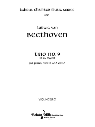 Book cover for Beethoven: Trio No. 9, in E flat Major (for piano, violin, and cello)