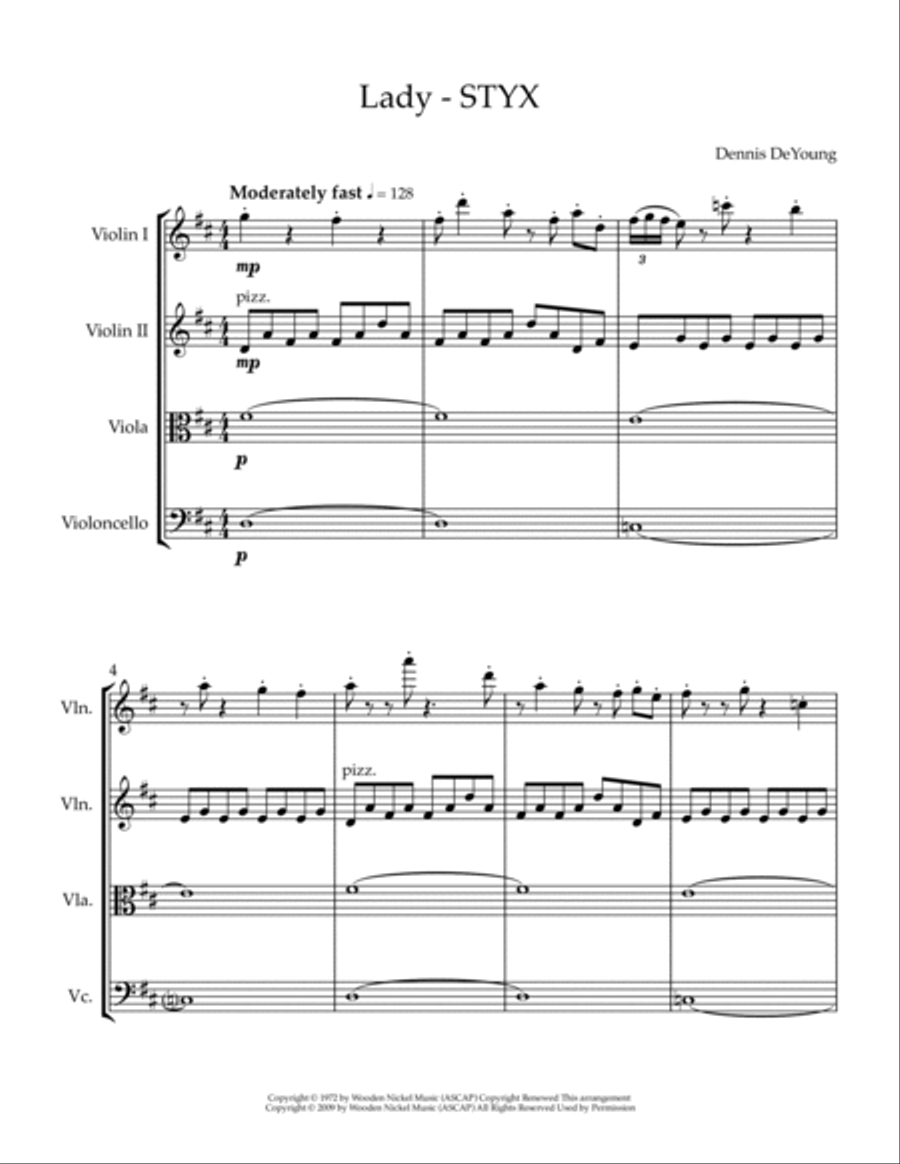 Lady String Quartet scores gallery preview page 4