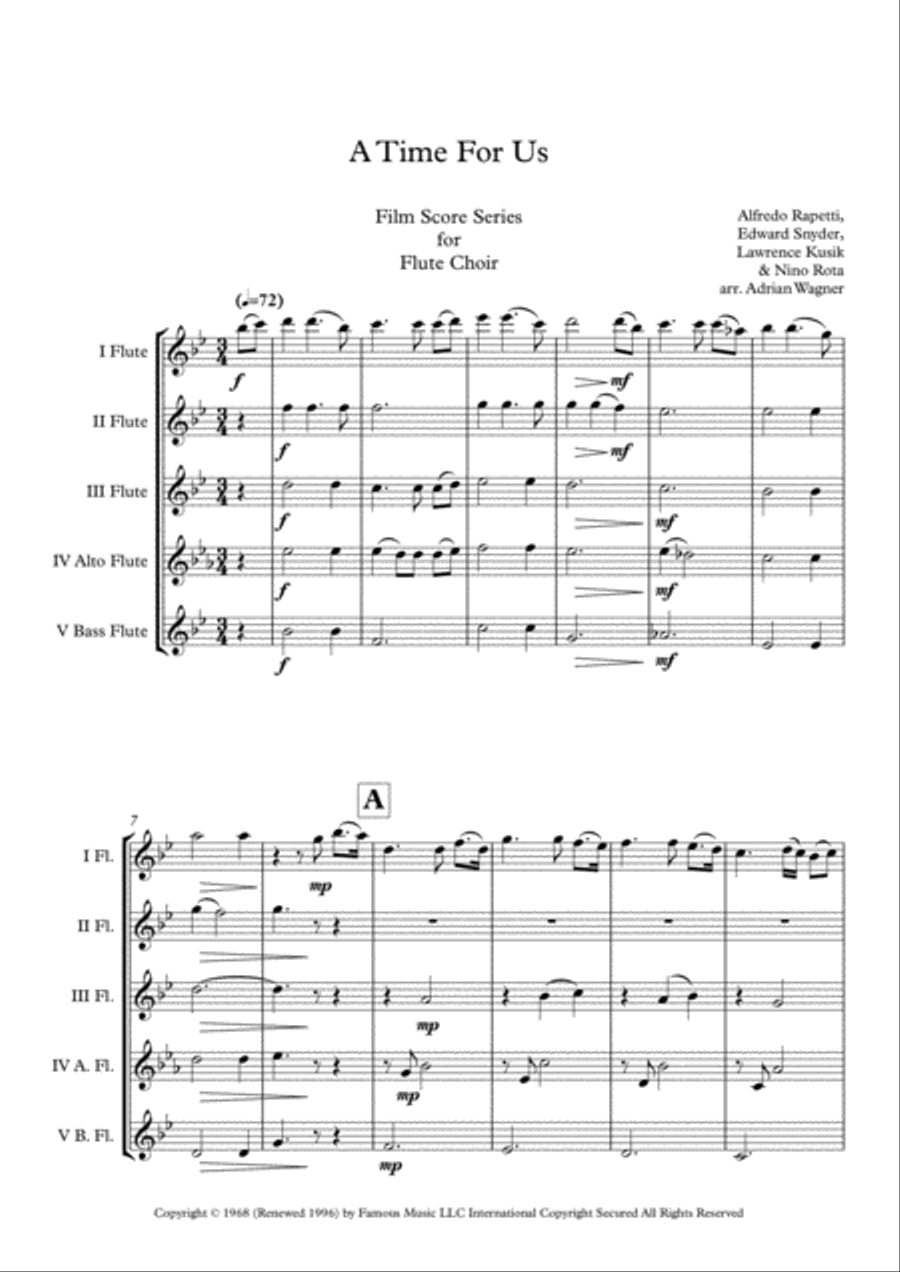 Un Giorno Per Noi Woodwind Ensemble scores gallery preview page 3