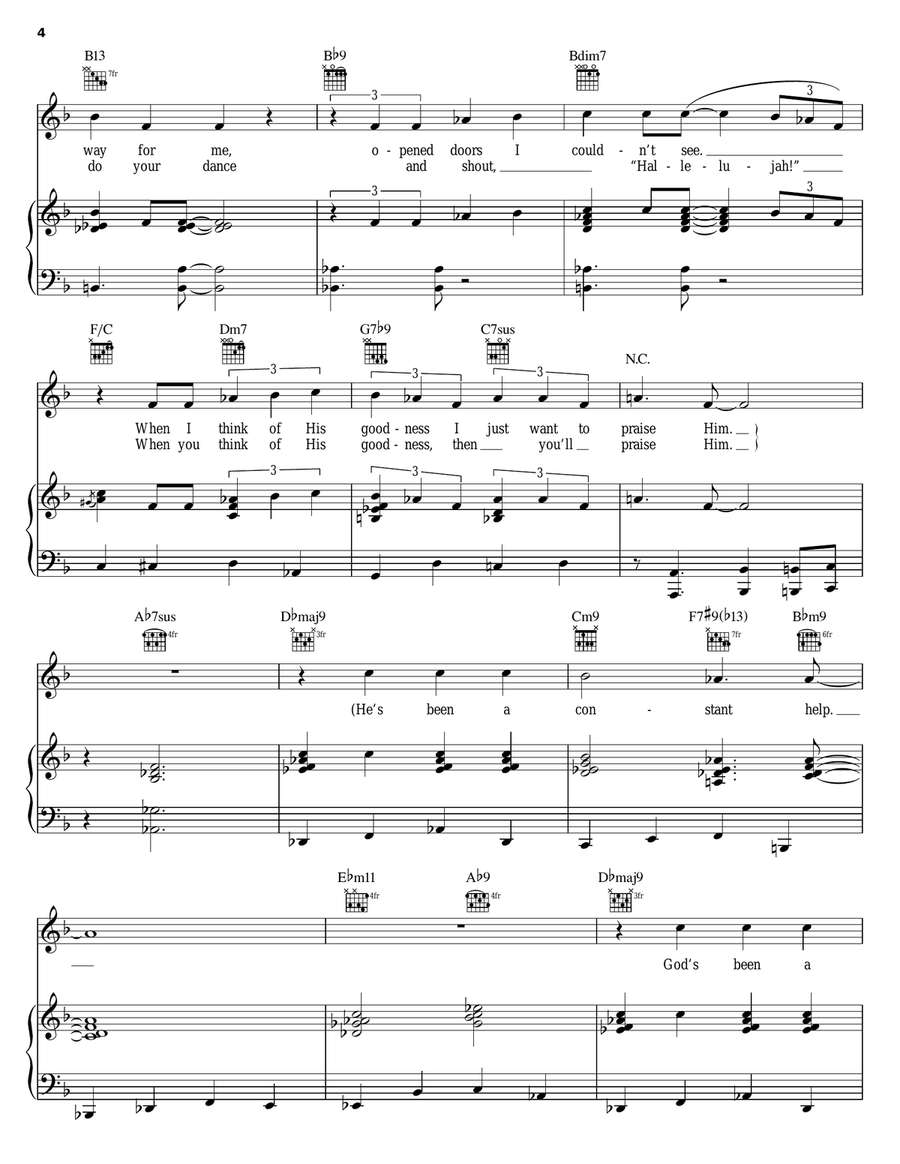 Praise Him Praise Him Piano, Vocal, Guitar scores gallery preview page 4