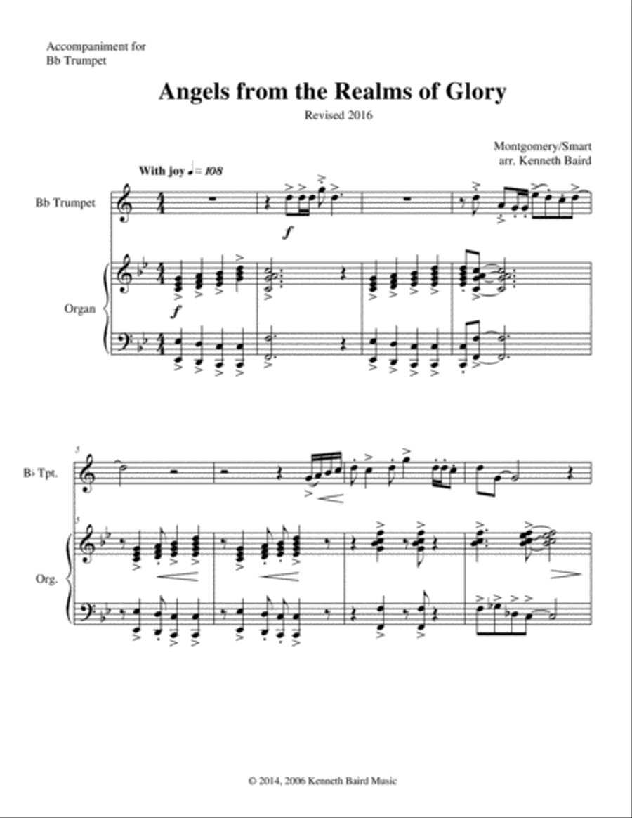 Angels from the Realms of Glory Trumpet Solo scores gallery preview page 3