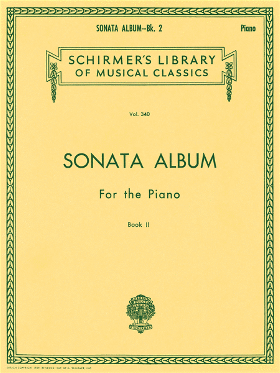 Sonata Album for the Piano – Book 2 Piano Solo scores gallery preview page 1