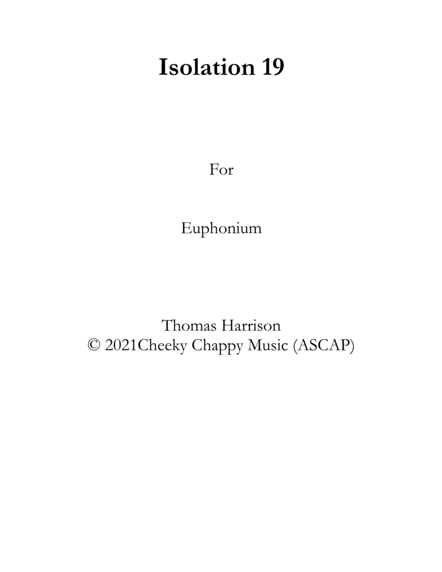 Isolation Euphonium scores gallery preview page 1