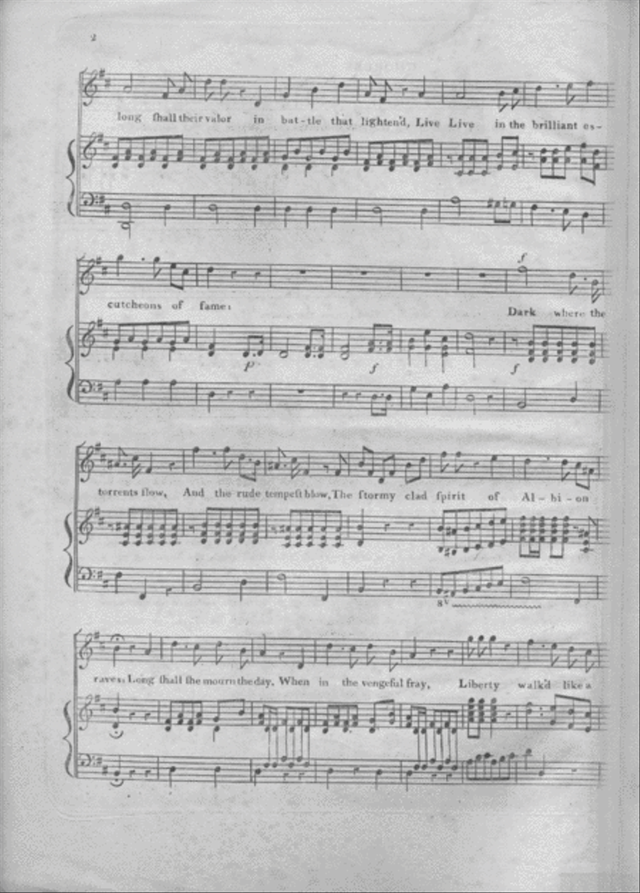 The Pillar of Glory. A Naval Song Voice scores gallery preview page 2