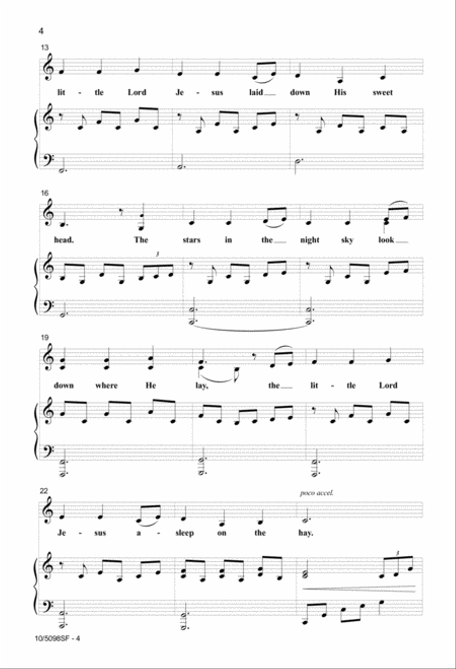 Emmanuel's Cradle Song 4-Part scores gallery preview page 3