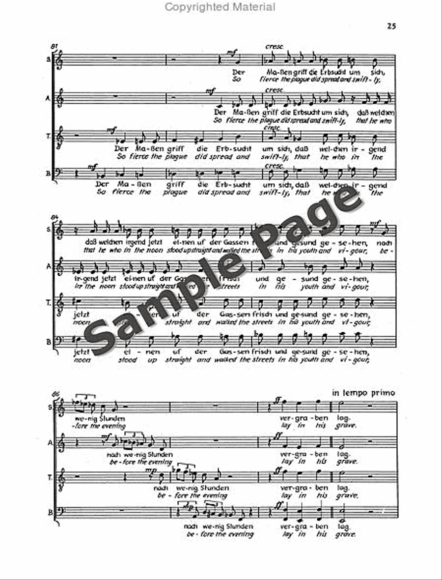Der Tod Zu Basel Vocal Score 4-Part scores gallery preview page 28