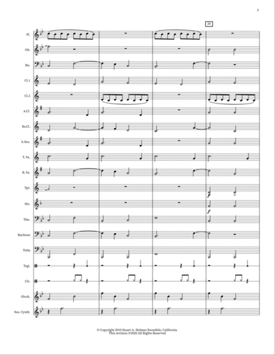 Twinkling Winter Skies Concert Band scores gallery preview page 5
