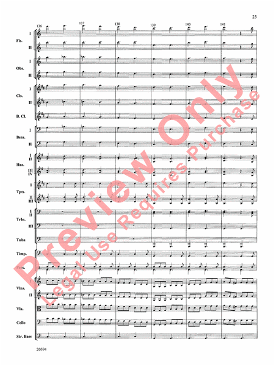 Symphony No. 9 (Fourth Movement) Full Orchestra scores gallery preview page 24