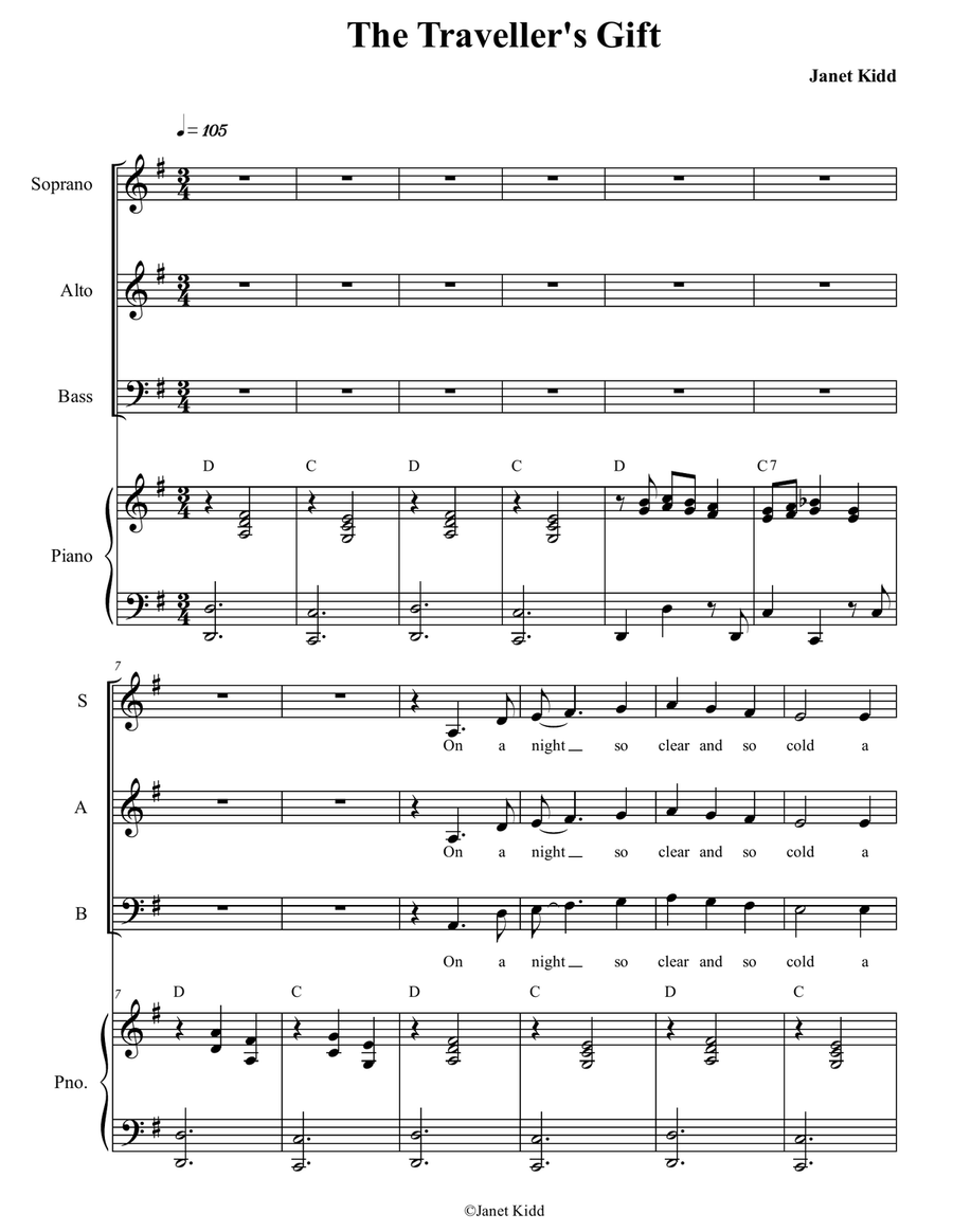 The Traveller's Gift The Traveller's Gift 3-Part scores gallery preview page 1
