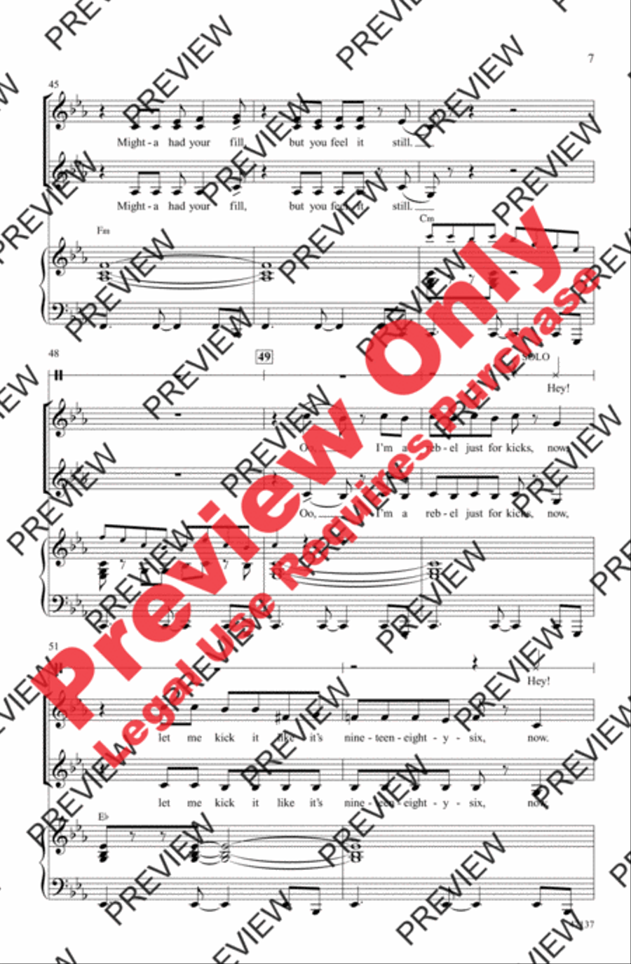 Feel It Still Women's Choir scores gallery preview page 7