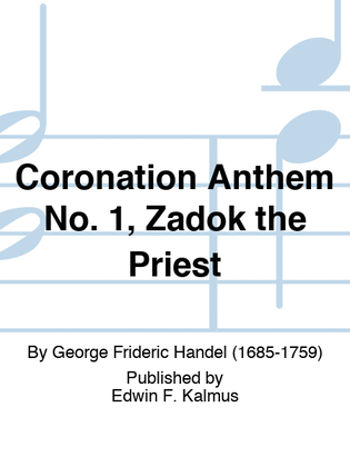 Book cover for Coronation Anthem No. 1, Zadok the Priest