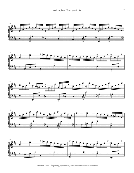 Toccata in D major for (late) intermediate solo piano image number null