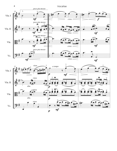 Rachmaninoff: Vocalise - String Trio, or 2 Violins and Cello image number null