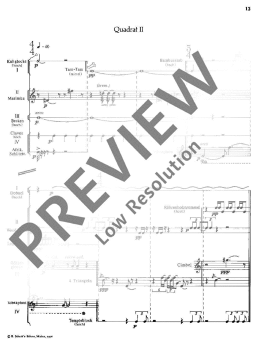 Katalog IV Percussion scores gallery preview page 14