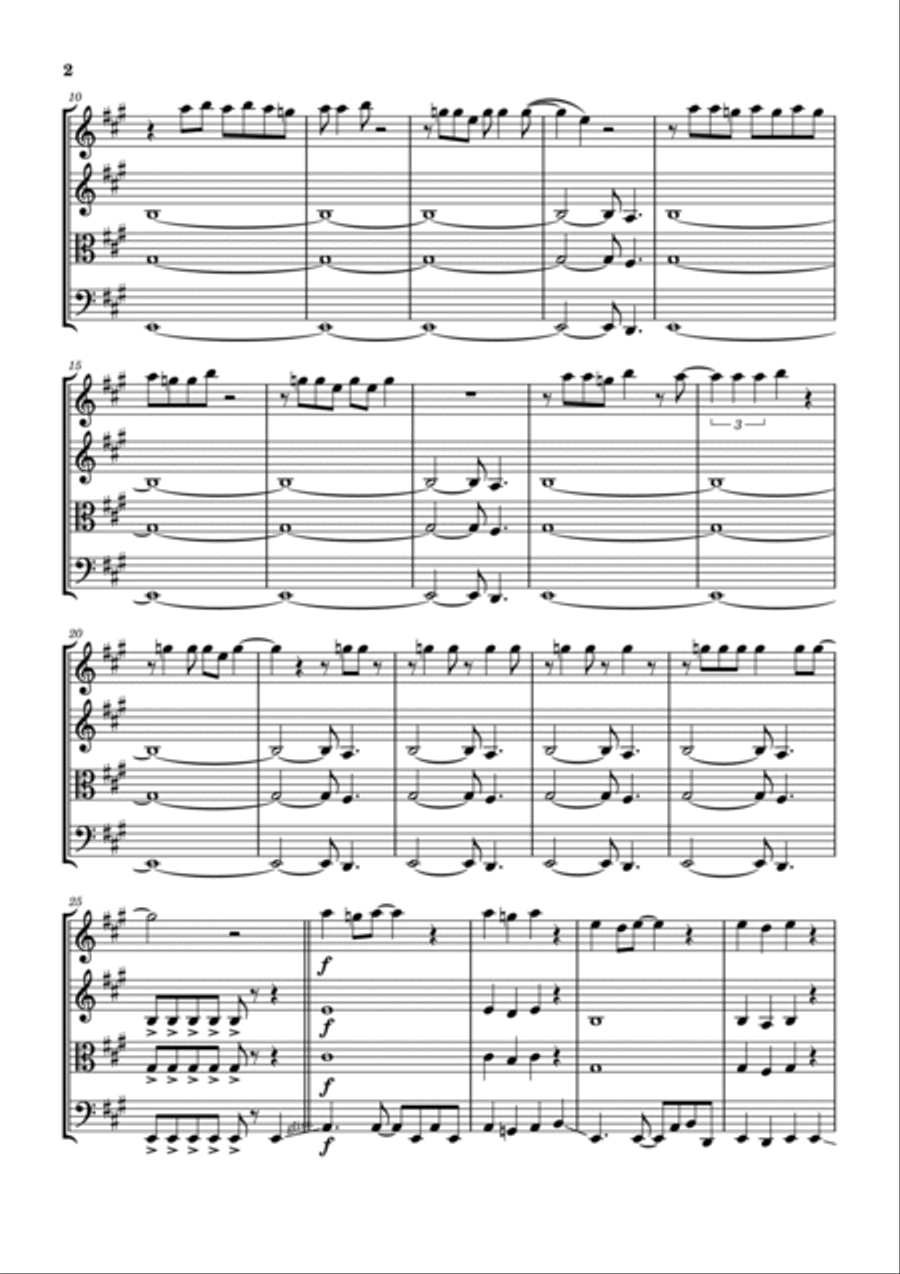 Dirty Deeds Done Dirt Cheap String Quartet scores gallery preview page 3