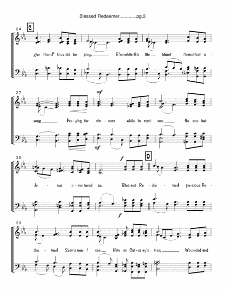 Blessed Redeemer - SATB acappella image number null