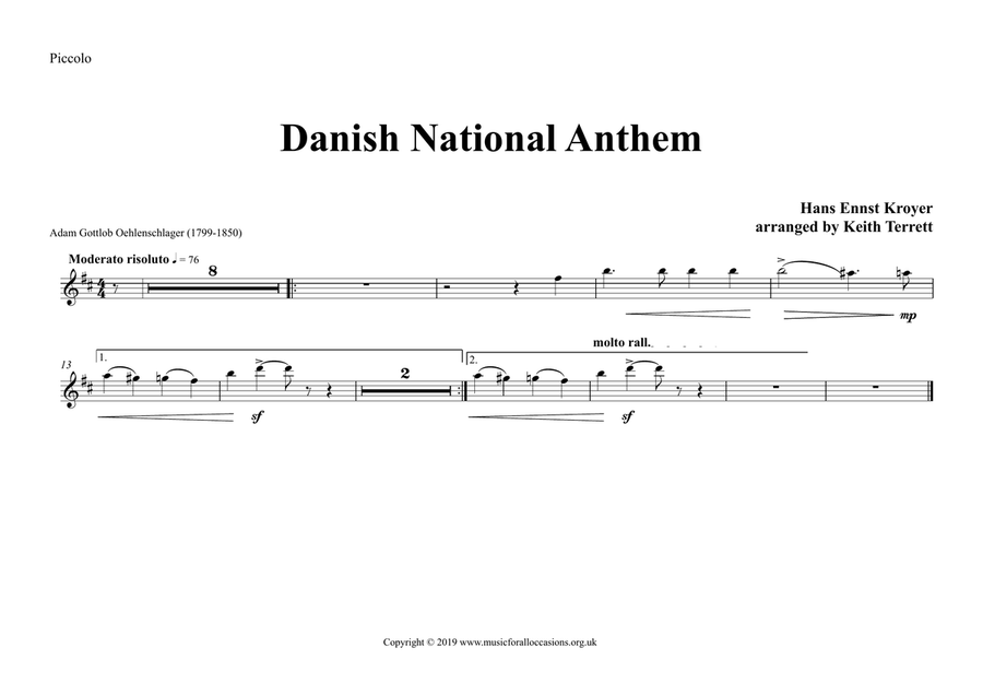 Danish National Anthem (Orchestre national d'Île-de-France Edition) Full Orchestra scores gallery preview page 4