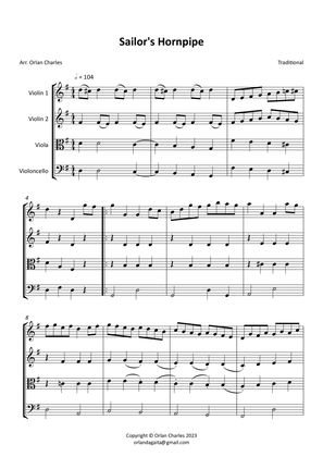 Book cover for Sailor's Hornpipe - arranged for string quartet