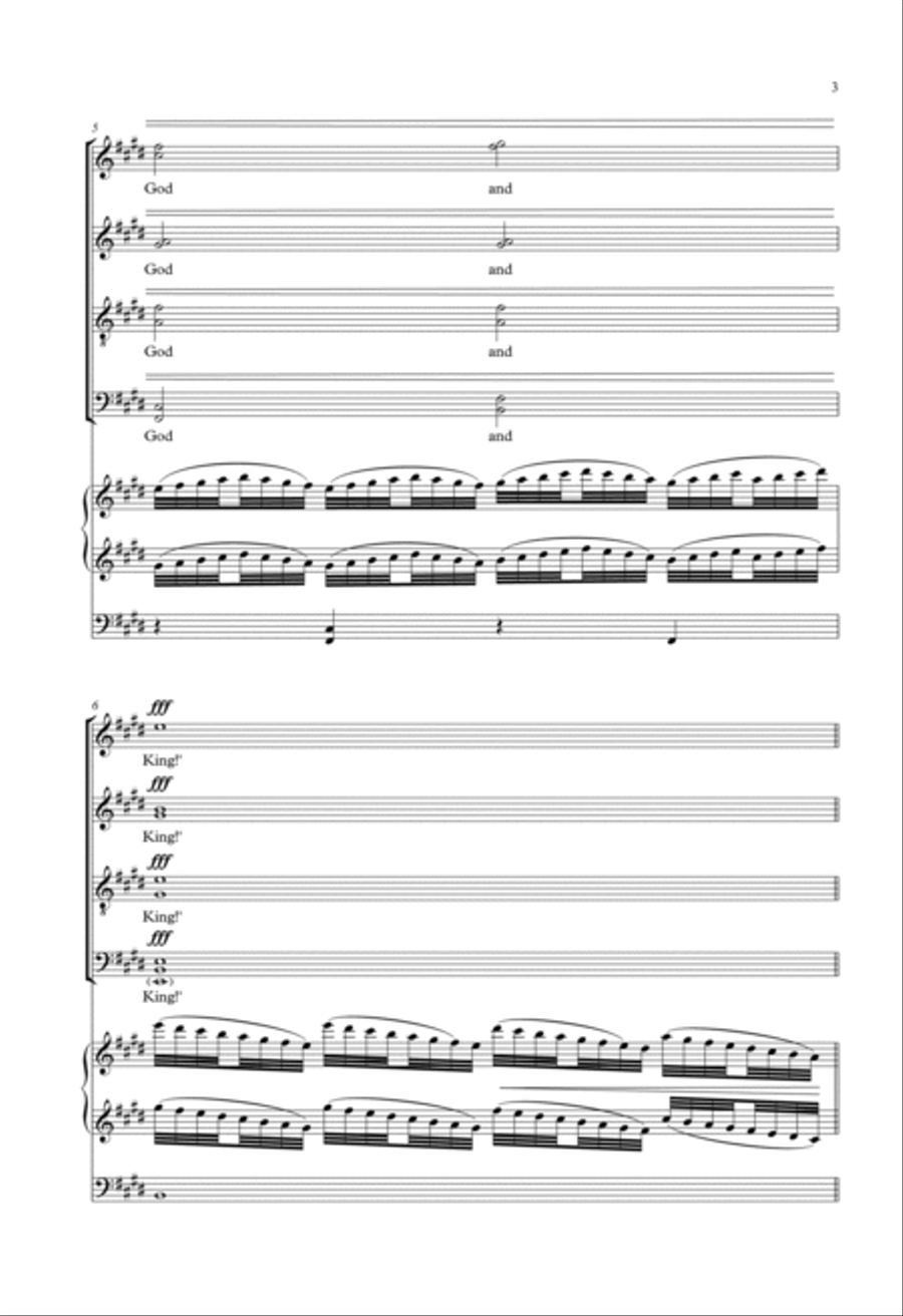 Let All The World In Every Corner Sing 4-Part scores gallery preview page 3