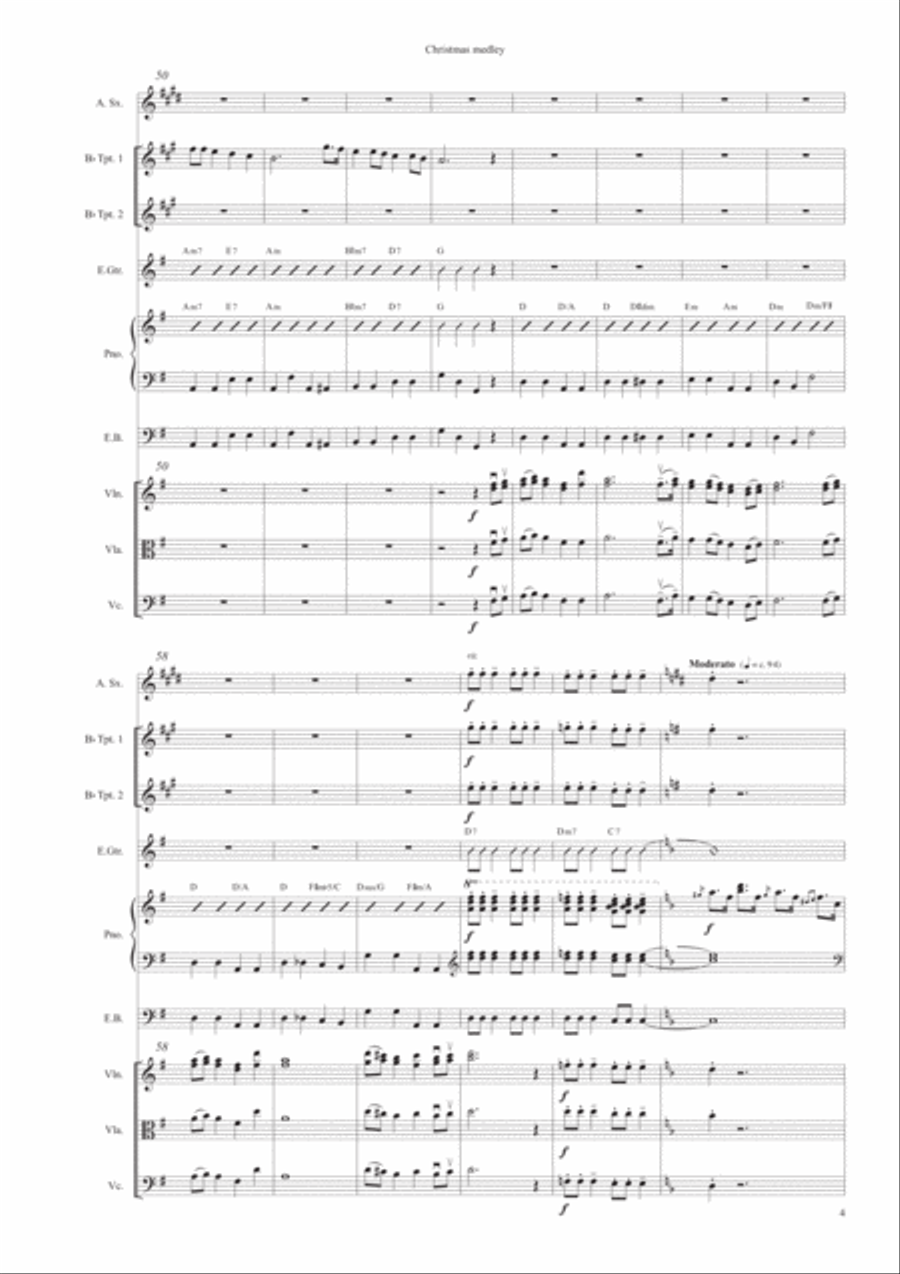 Christmas Medley Christmas Medley Alto Saxophone scores gallery preview page 5