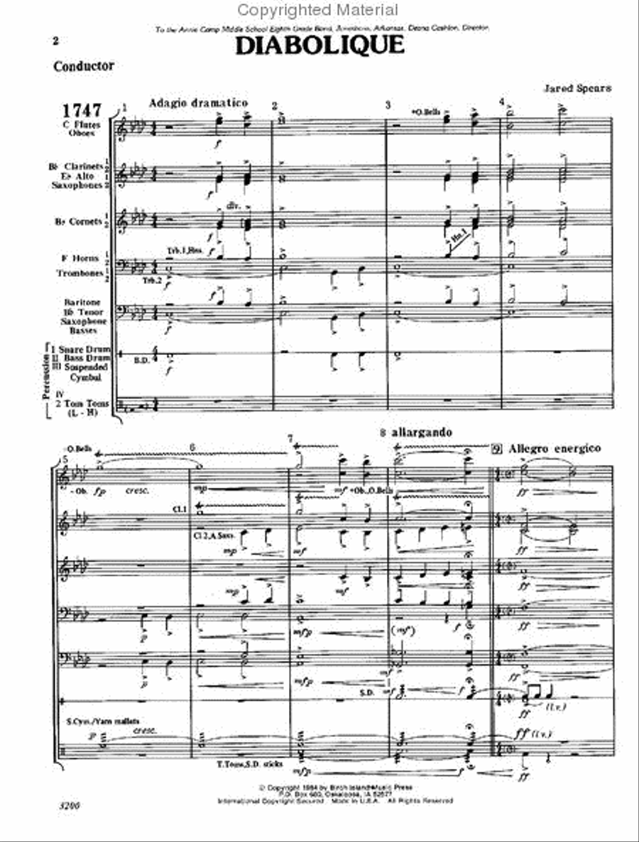 Diabolique Concert Band scores gallery preview page 2