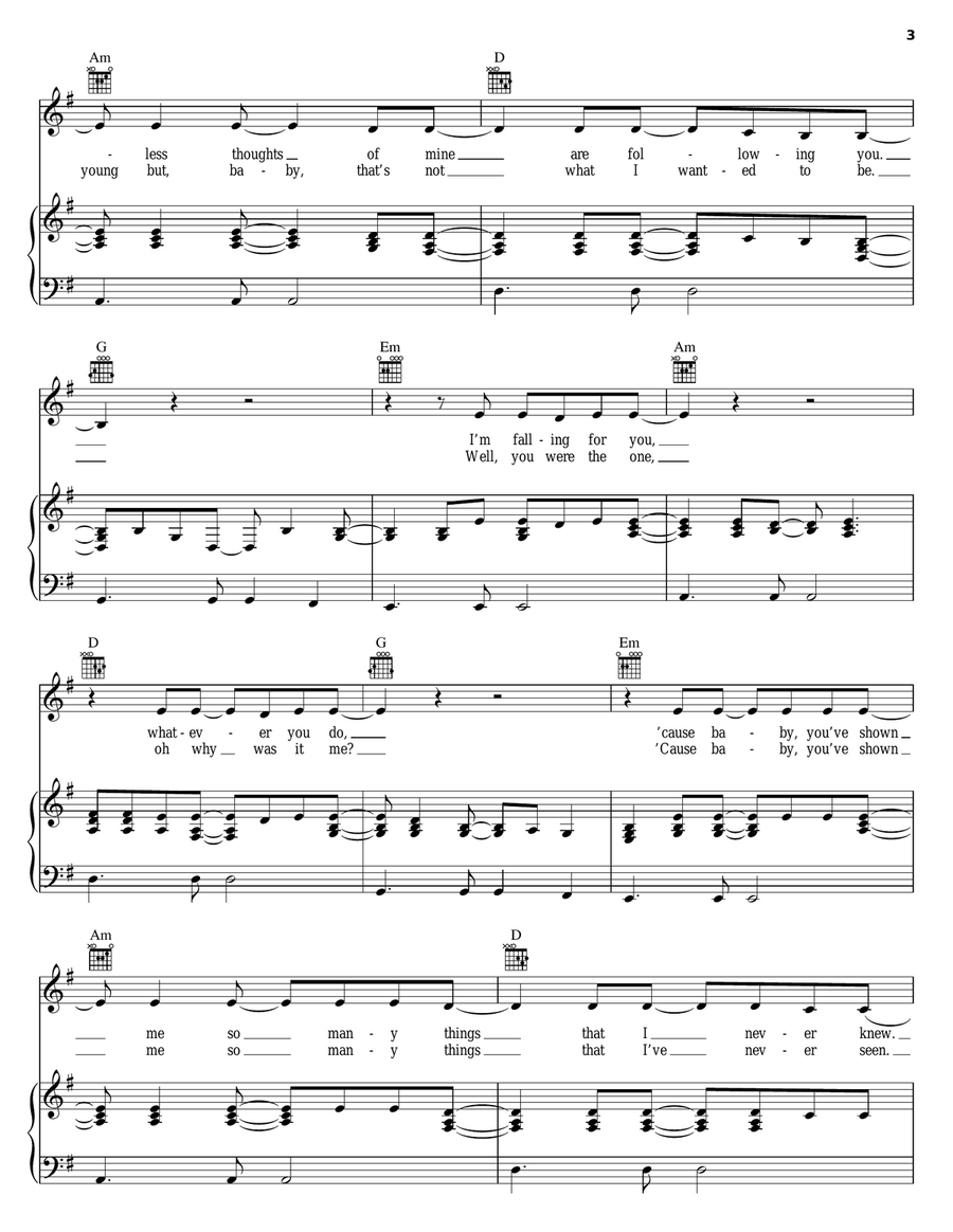 Stumblin' In Piano, Vocal, Guitar scores gallery preview page 3