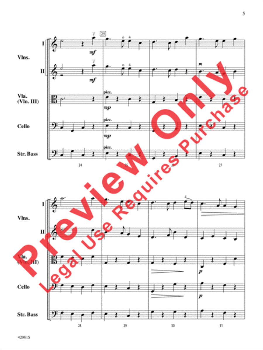 Auld Lang Syne String Orchestra scores gallery preview page 6