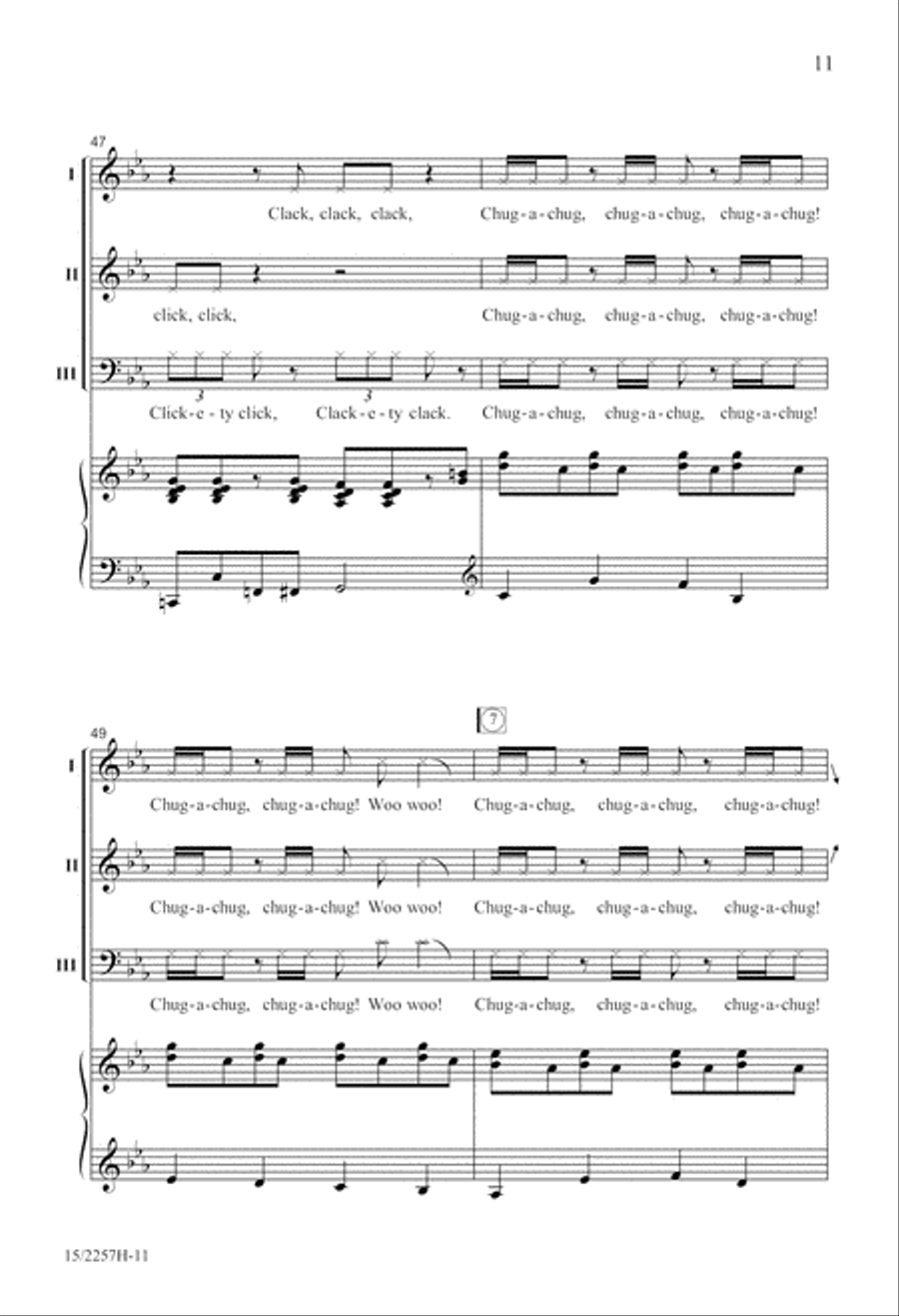 Fun Train Fun Train 3-Part scores gallery preview page 11