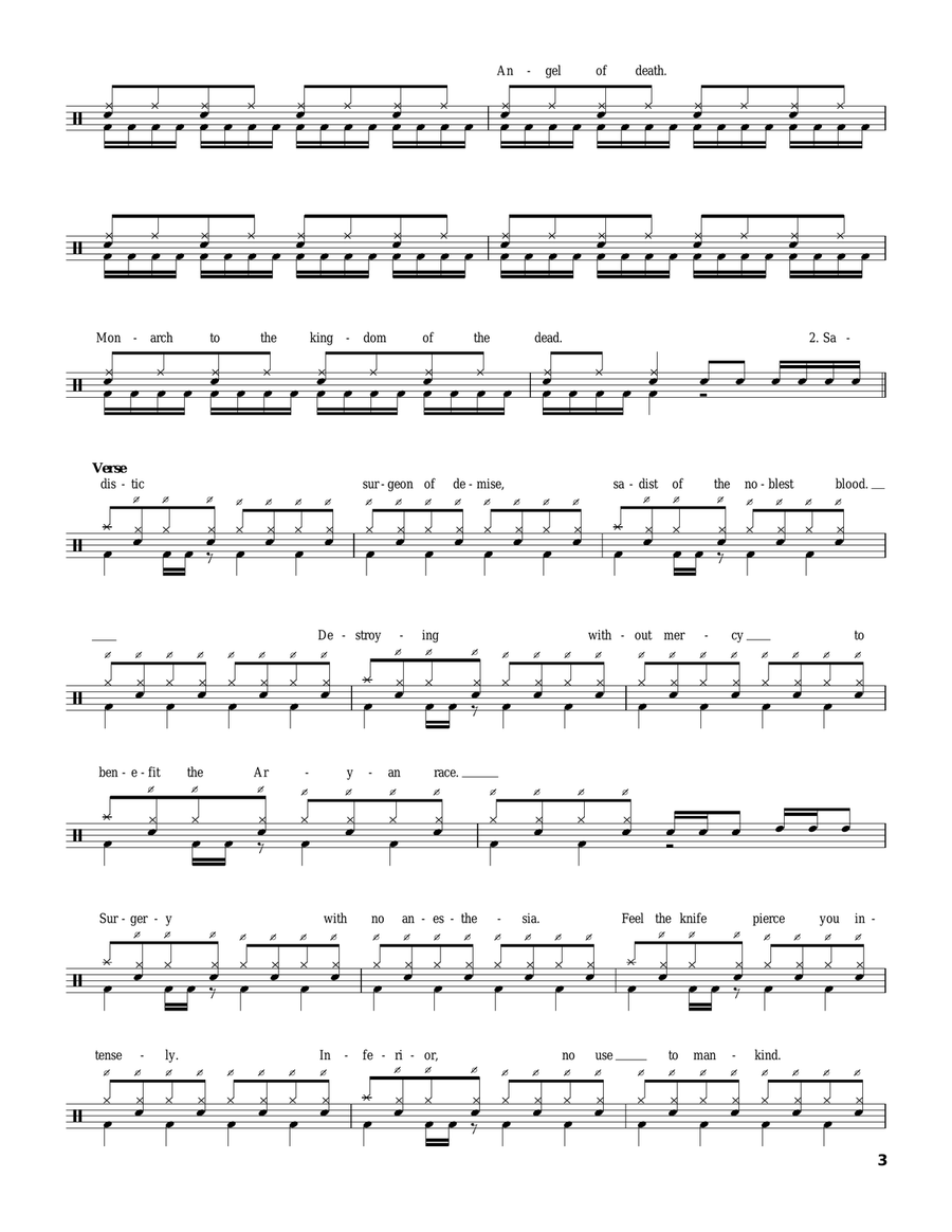 Angel Of Death Drum Set scores gallery preview page 3