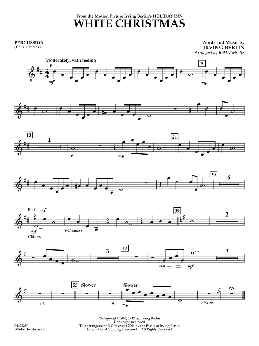 White Christmas (from Holiday Inn) (arr. John Moss) - Percussion String Orchestra scores gallery preview page 1