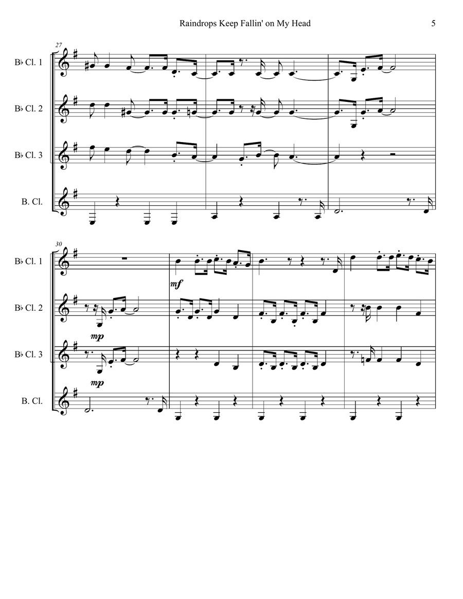 Butch Cassidy And The Sundance Kid (entire Score) Woodwind Quartet scores gallery preview page 5