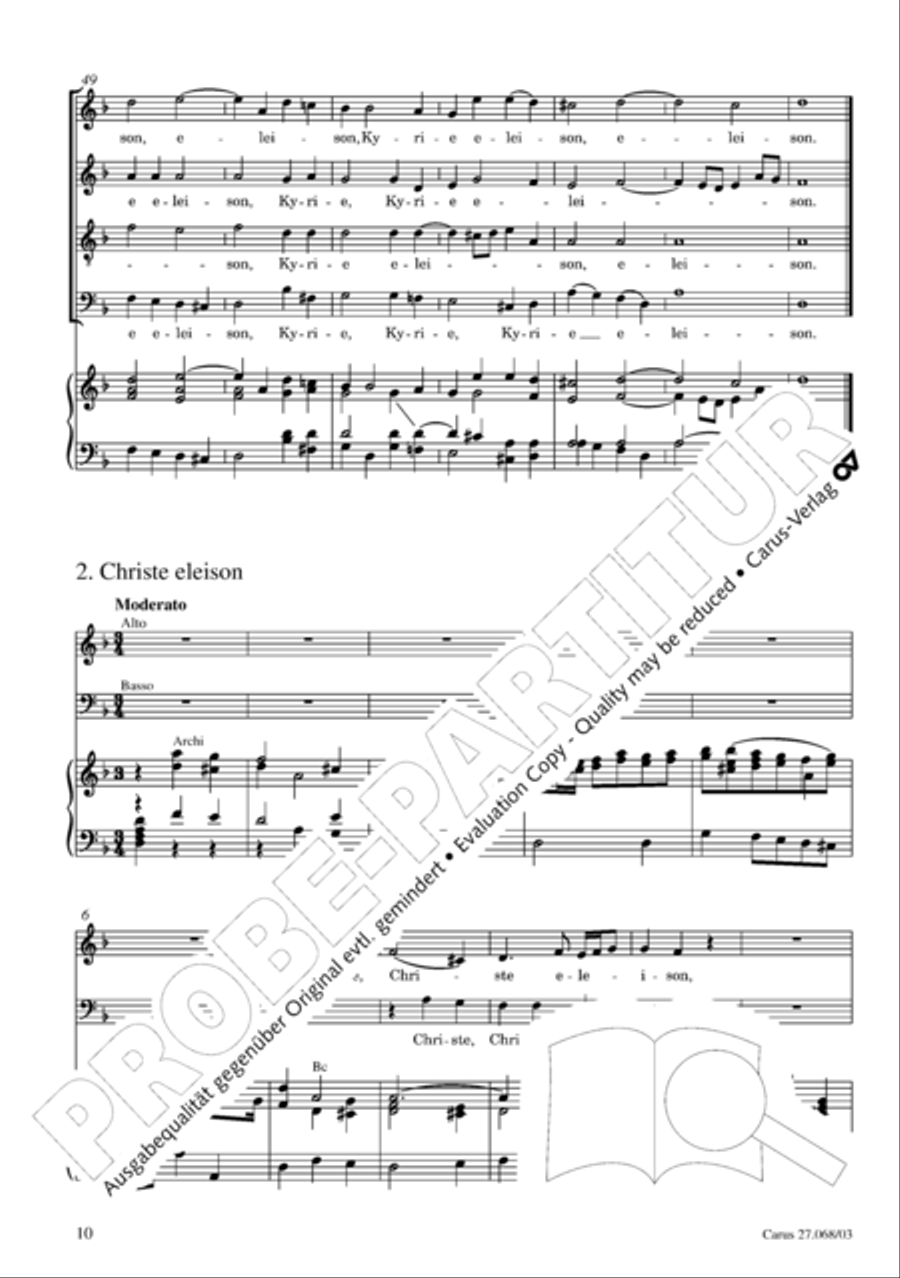 Mass in D minor (Missa in d) 4-Part scores gallery preview page 11