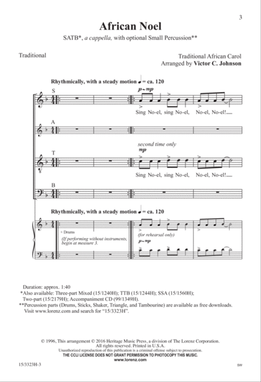 African Noel 4-Part scores gallery preview page 2