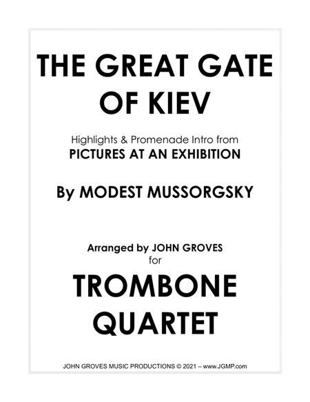 The Great Gate of Kiev from Pictures at an Exhibition - Trombone Quartet image number null