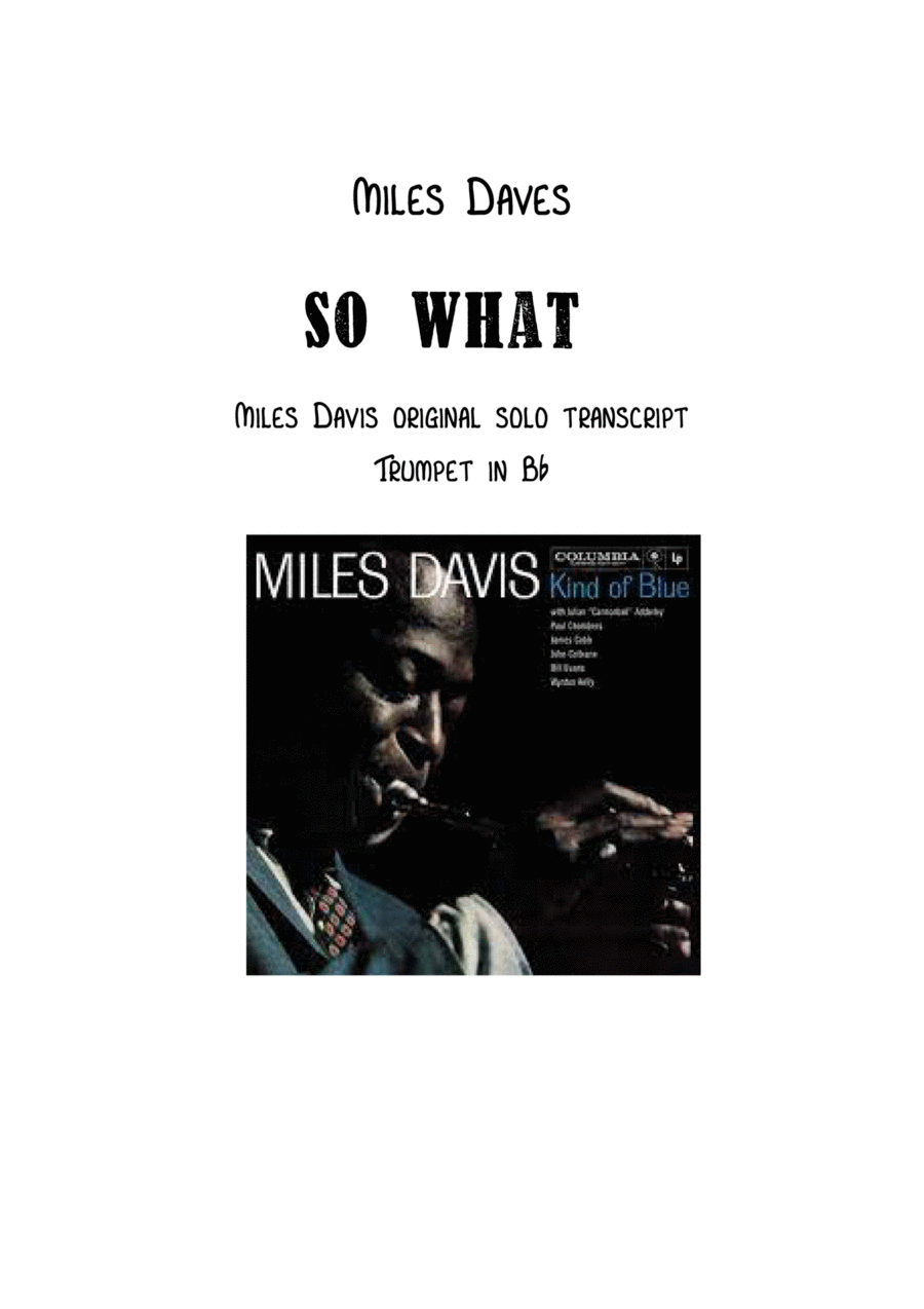 So What Trumpet Solo scores gallery preview page 1
