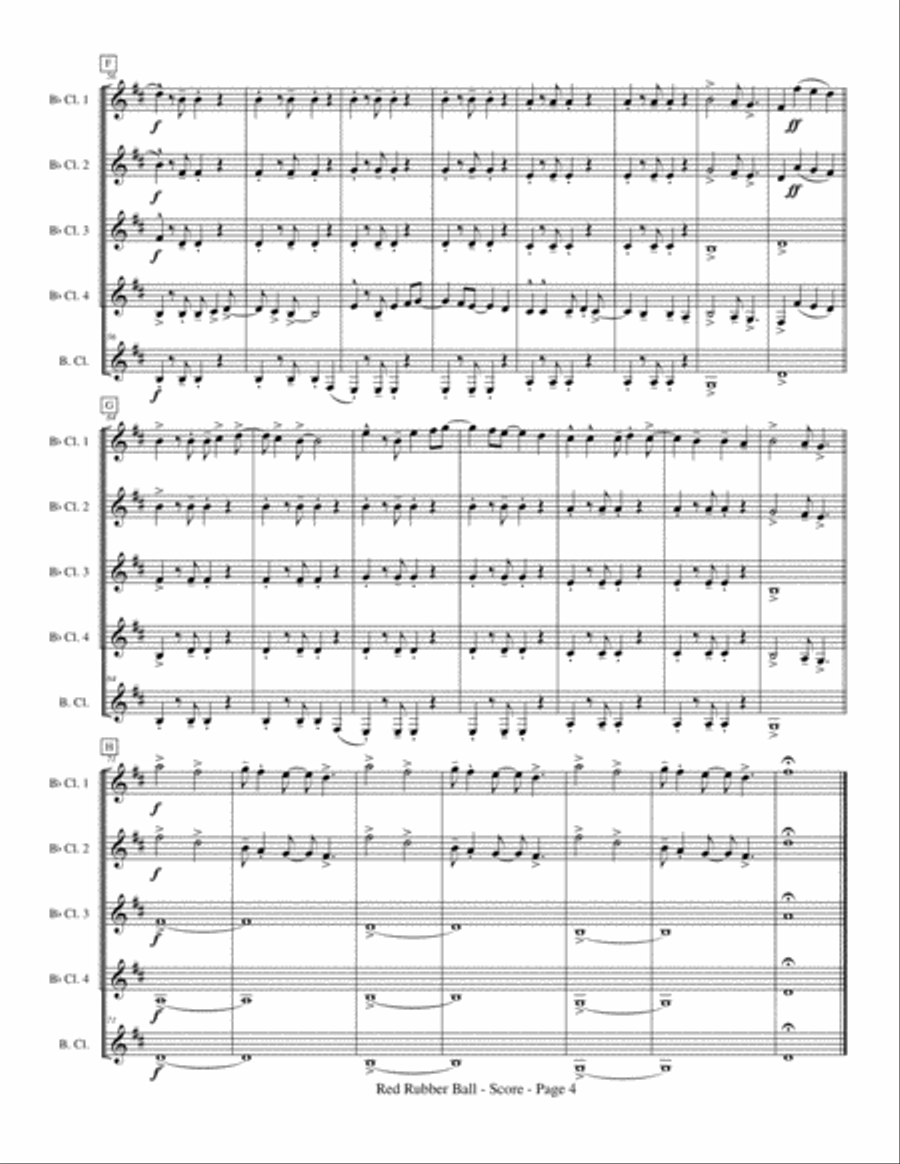 Red Rubber Ball Clarinet Quintet scores gallery preview page 6