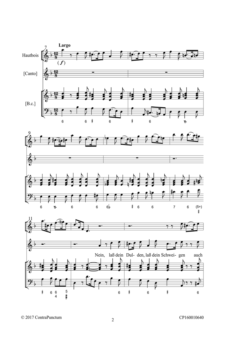 Harmonischer Gottesdienst TWV 1:502 Warum verstellst du die Gebärden? Oboe Solo scores gallery preview page 6