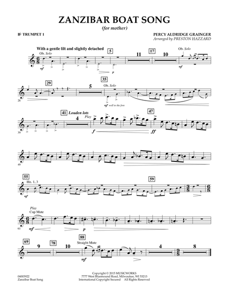 Zanzibar Boat Song - Bb Trumpet 1
