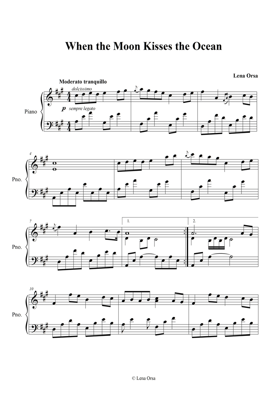 When the Moon Kisses the Ocean Voice scores gallery preview page 2