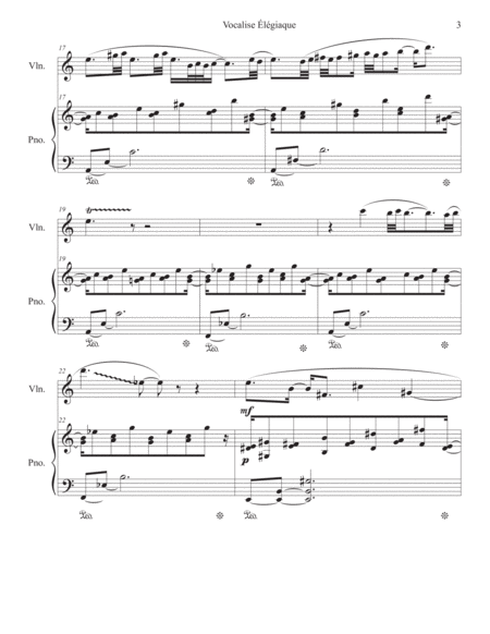 Vocalise Élégiaque for Violin and Piano (2016) image number null