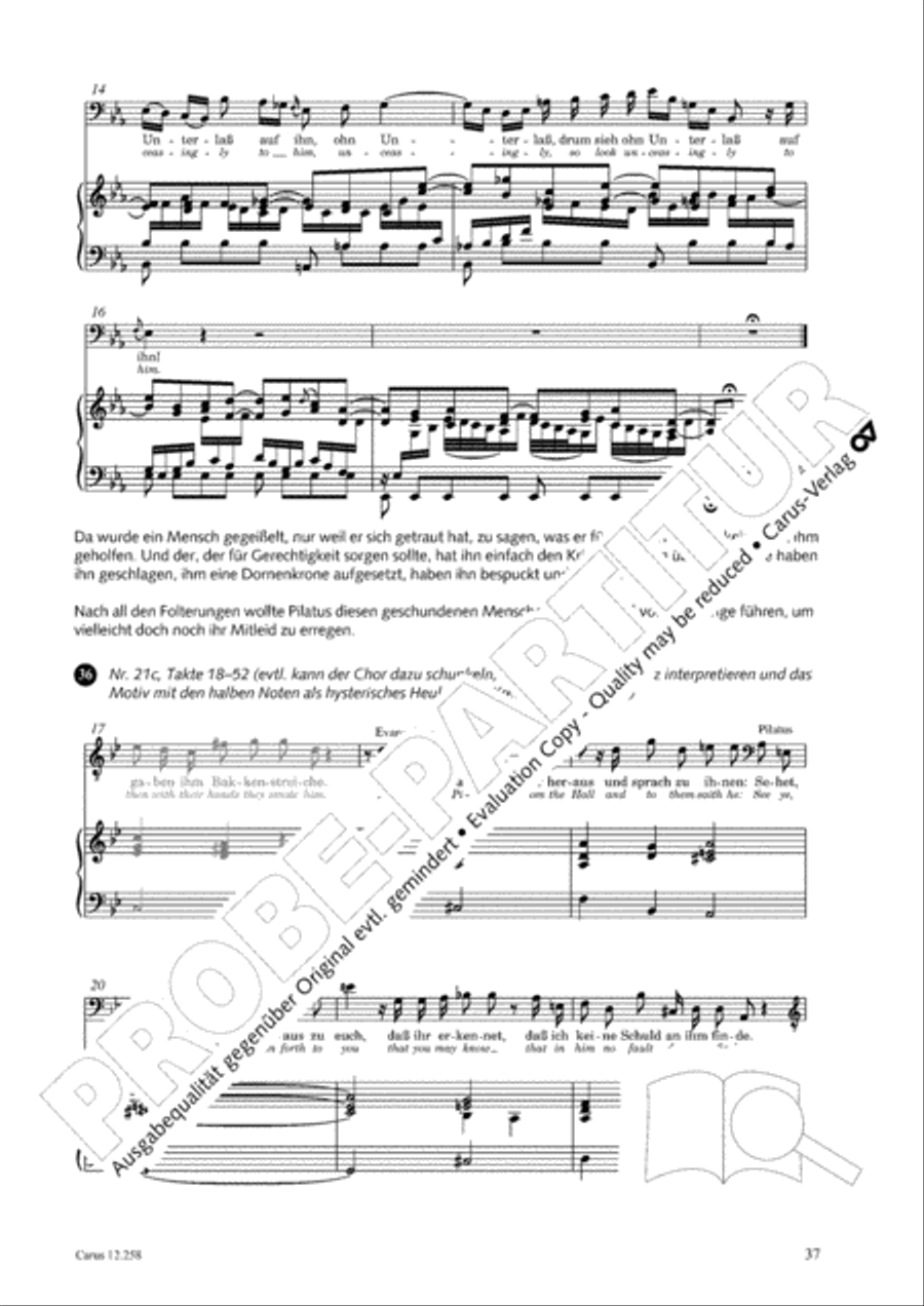 Johann Sebastian Bachs Johannes-Passion fur Kinder und Jugendliche STB scores gallery preview page 38